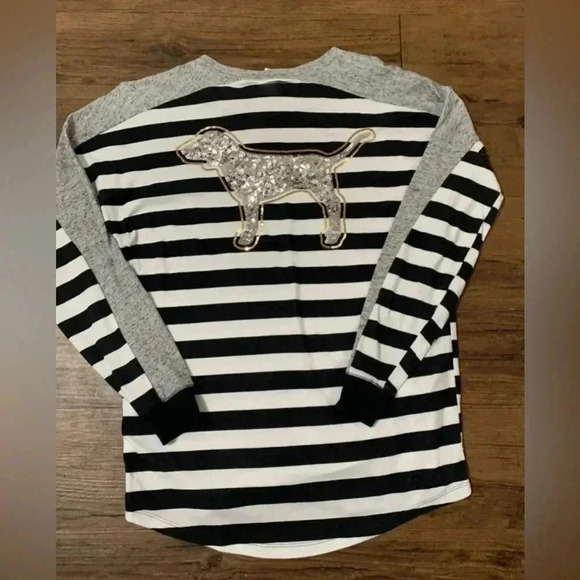 Victoria's Secret Pink  Bling Stripe Dog Tshirt/Leggings
Outfit set S - Picture 6 of 10